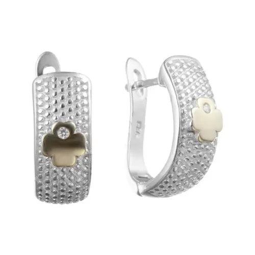Серьги 12С153266 серебро Ван Клиф