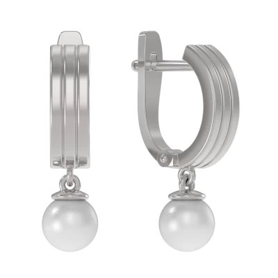 Серьги подвесные 1038502-01250-2S серебро