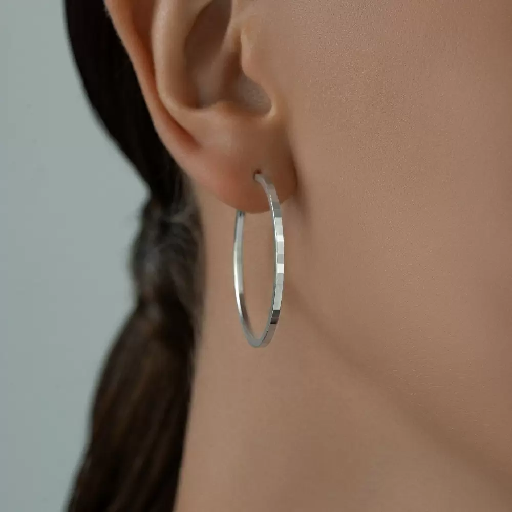 Серьги конго 94140075 серебро