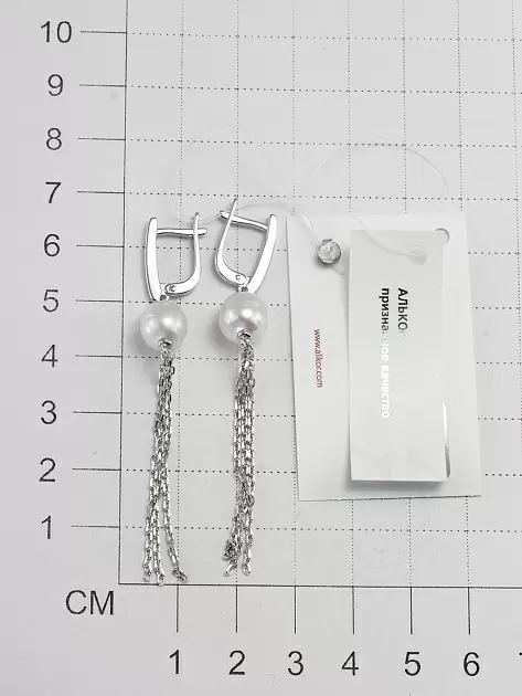Серьги подвесные 02-3662.00ЖБ-00 серебро_1