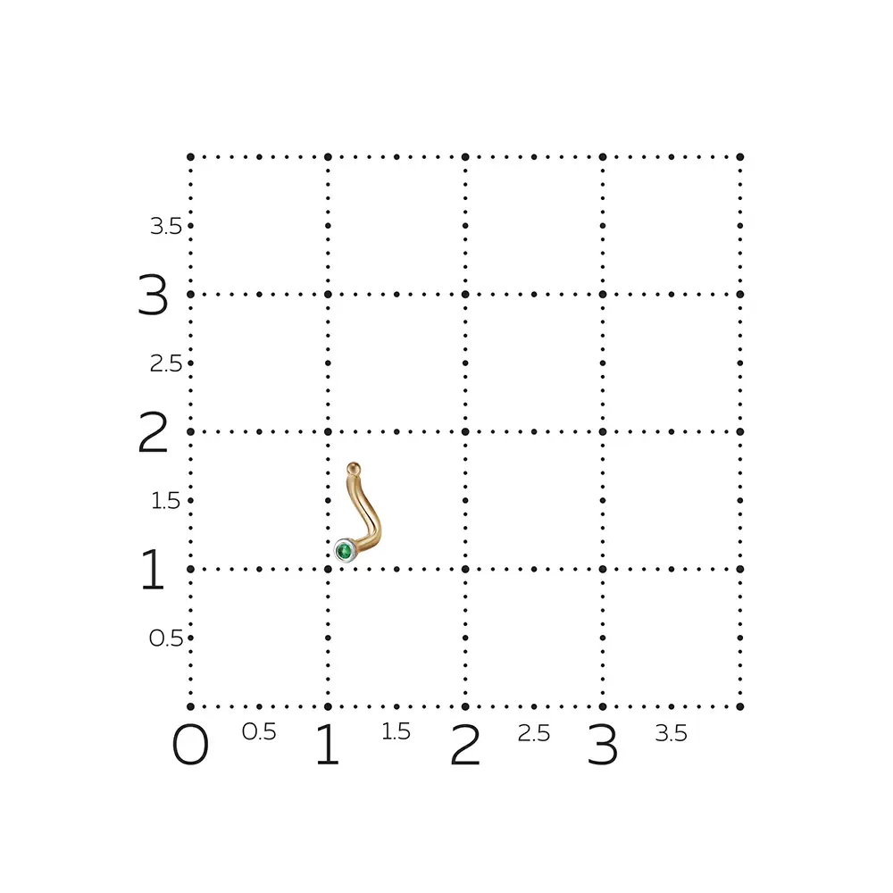 Пирсинг в нос 41210-151-11-01 золото_1