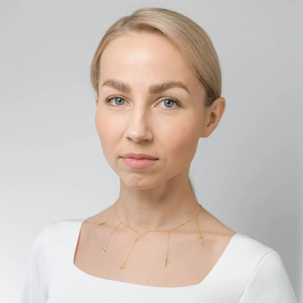 Колье 9321053-10249 серебро Крест_1