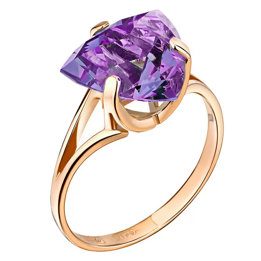 Кольцо один камень 2130 алд золото