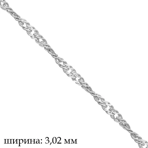 Браслет классический НБ22-028Ю-3 d0.50* серебро Полновесный_1