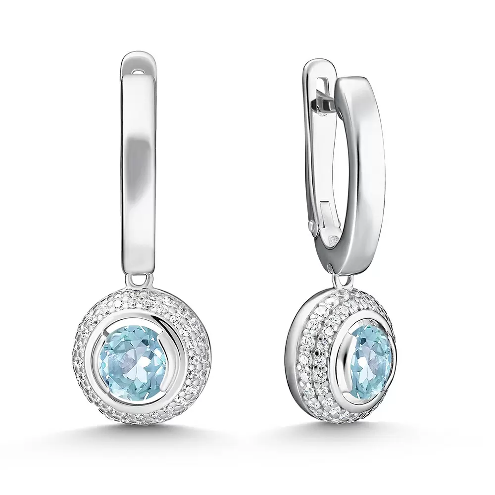 Серьги подвесные 02-5157.00ТБ-00 серебро
