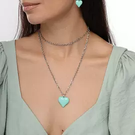 Колье BS050300RC-00P3 ювелирный сплав Сердце_3