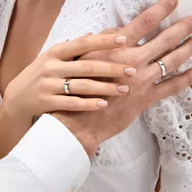 Кольцо обручальное 10-721-Б золото шайба_1