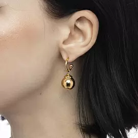 Серьги подвесные BS050029G-00E ювелирный сплав Шар_1