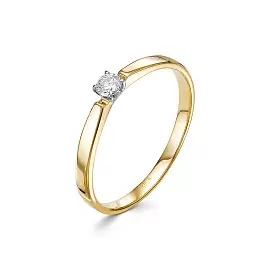 Кольцо один камень 1993-351-00-00 золото_0