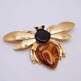 Брошь 261110342bg ювелирный сплав Муха_1