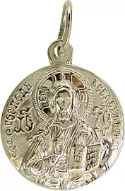 Подвеска религиозная христианская ладанка 2580н серебро Господь Иисус  Христос