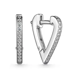 Серьги конго 02-3963.00КЦ-00 серебро Сердце_1
