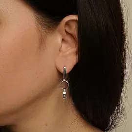 Серьги подвесные б1202643 золото Картье винт_1