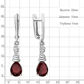 Серьги подвесные 45028803А.5 серебро_1