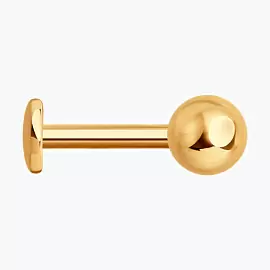 Пирсинг в губу 060103 золото Круг_1