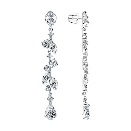 Серьги подвесные 94023592 серебро_0