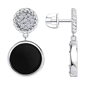 Серьги подвесные 94-322-02282-1 серебро_0