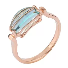 Кольцо один камень К-0011 кв золото_0