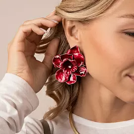 Серьги 504227380 ювелирный сплав Цветок_1