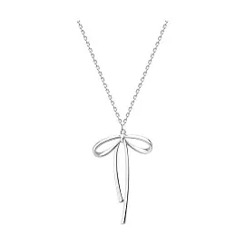 Колье 94071290 серебро бантик_0