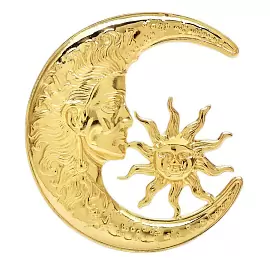 Брошь 341110047g ювелирный сплав Месяц и звезда_0