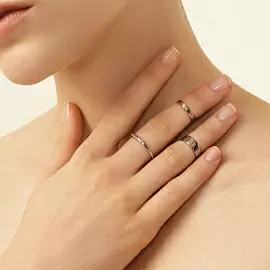 Кольцо фаланговое Ch392-7-2-230Ч серебро Классика_1