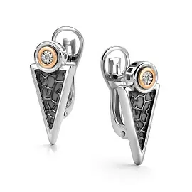 Серьги 02-4239.000Б-17 серебро Треугольник_1