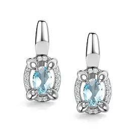 Серьги один камень 02-4292.00ТБ-00 серебро_0