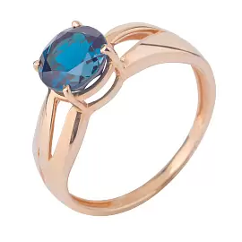 Кольцо один камень К-0245 золото_0