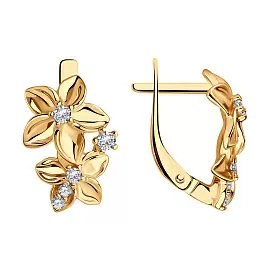 Серьги 93-120-01635-1 серебро Цветок_0