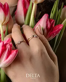 Кольцо 1105224 золото Тиффани узел_1