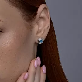 Серьги пусеты 728867-3 золото_1