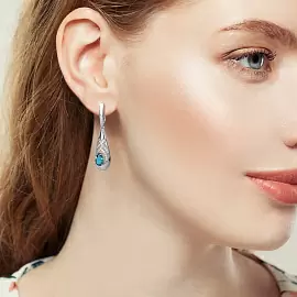 Серьги подвесные 4968308А.5 серебро_1