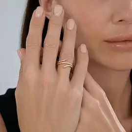 Кольцо 51-110-02934-1 золото змея_1