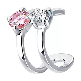 Серьги кафф 94170191 серебро_0