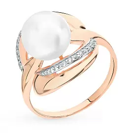 Кольцо один камень 190-1-485Р золото_0