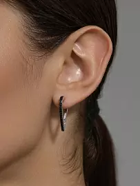 Серьги конго 02-3964.0КЦ1-17 серебро Сердце_2