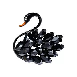 Брошь 331110002 ювелирный сплав Лебедь_0