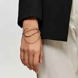 Браслет жесткий KV-5-001S-MIRRORS серебро Цепи_1