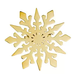 Брошь 3V-6826-Y ювелирный сплав Снежинка_0