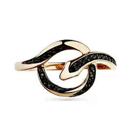 Кольцо 001-0533-0005-012 золото змея_1