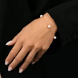 Браслет из бусин ПР753 золото_1