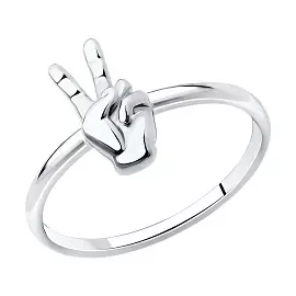 Кольцо 94014166 серебро Рука_0
