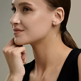 Серьги продевки 0200779 золото змея_2