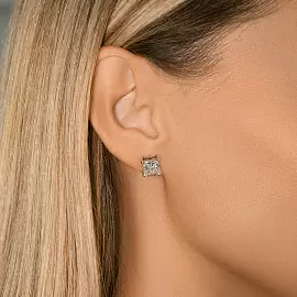 Серьги пусеты G1-SH-10361-7mm серебро_1