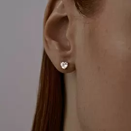 Серьги пусеты 93020648 серебро Сердце_1