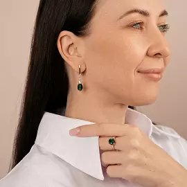 Серьги подвесные С-0206 праз  золото_2