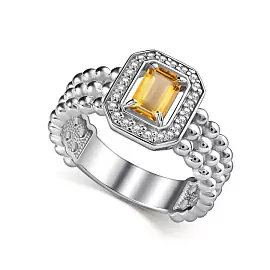 Кольцо один камень 01-5029.00ЦТ-00 серебро_0