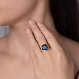 Кольцо один камень 10794 лт золото_1