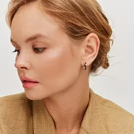 Серьги конго 0201741-00205 серебро Звезда_1